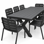 Load image into Gallery viewer, Ravenne Mariss 9pc Dining Setting - Black