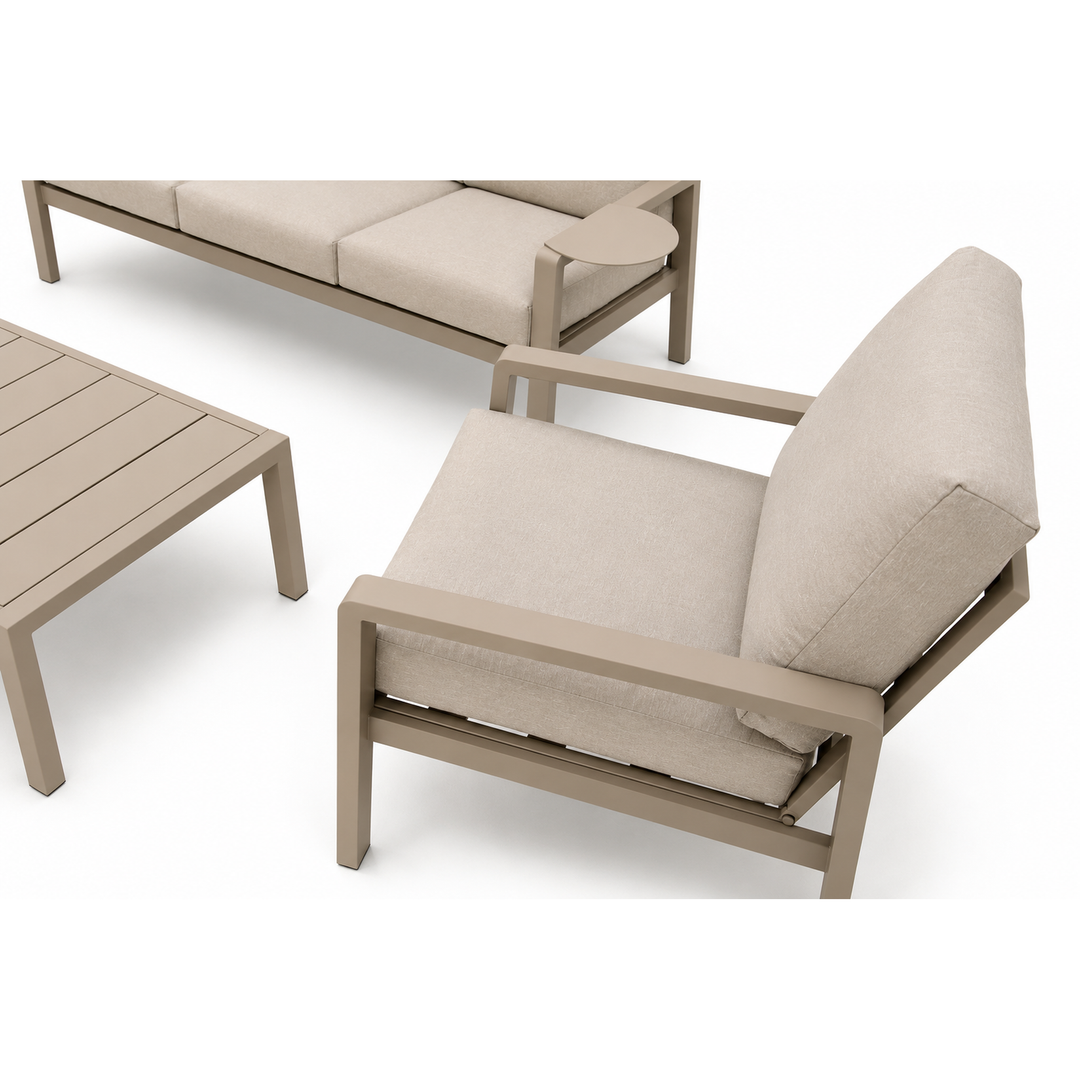 Arlo 4pc Lounge Setting - Cream
