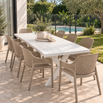 Load image into Gallery viewer, Ravenne Calhoun 9pc Dining Setting - White Taupe