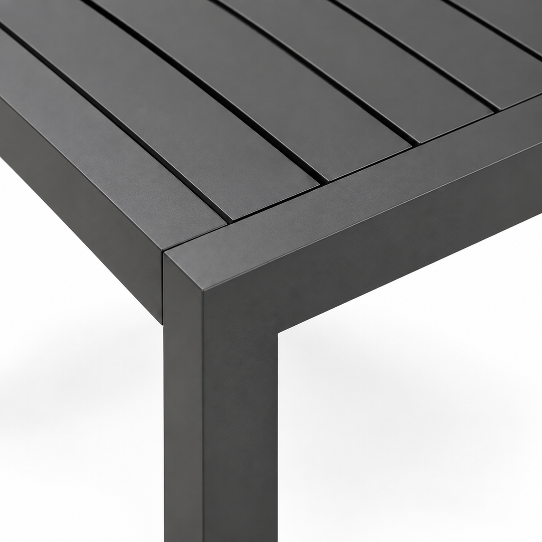 Matzo Square Dining Table 90x90cm - Gunmetal