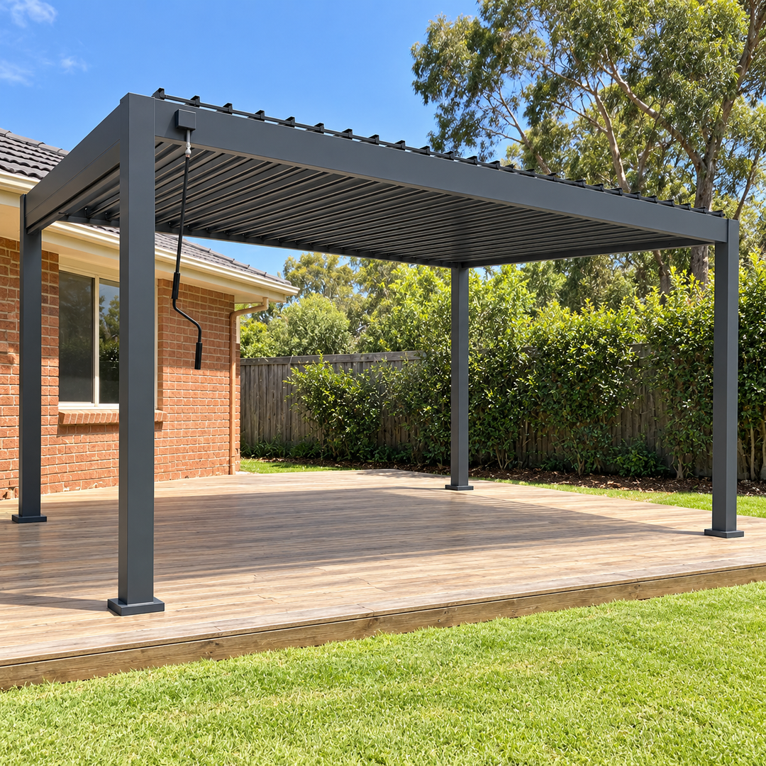 4x3 Aluminium Pergola Grey