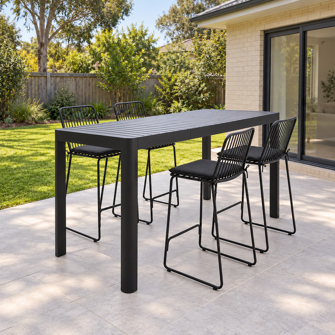 Remix Cila 5pc Dining Setting - Black