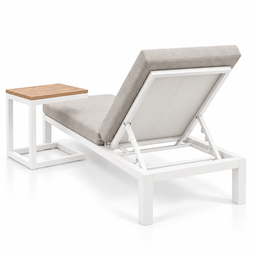 Colorado 2pc Sunlounge Setting - White