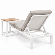 Colorado 2pc Sunlounge Setting - White