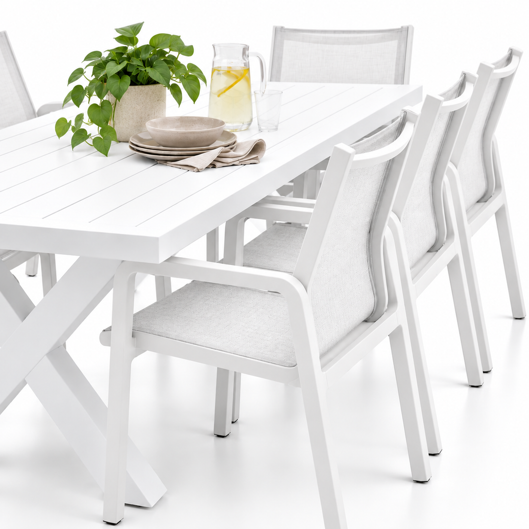 Ravenne Alexi 9pc Dining Setting - White