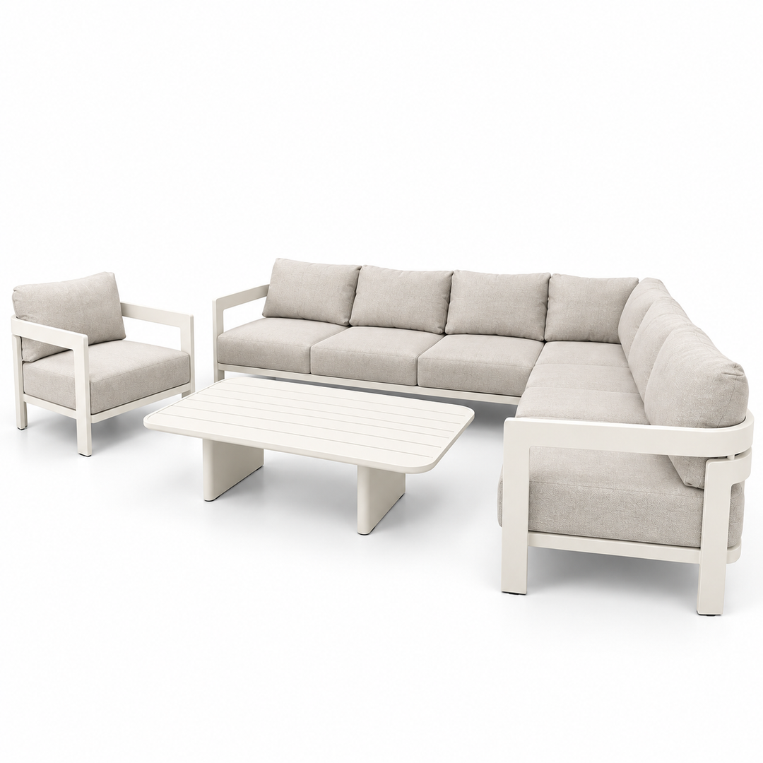 Liberty Corner Lounge Setting with Armchair - Cream