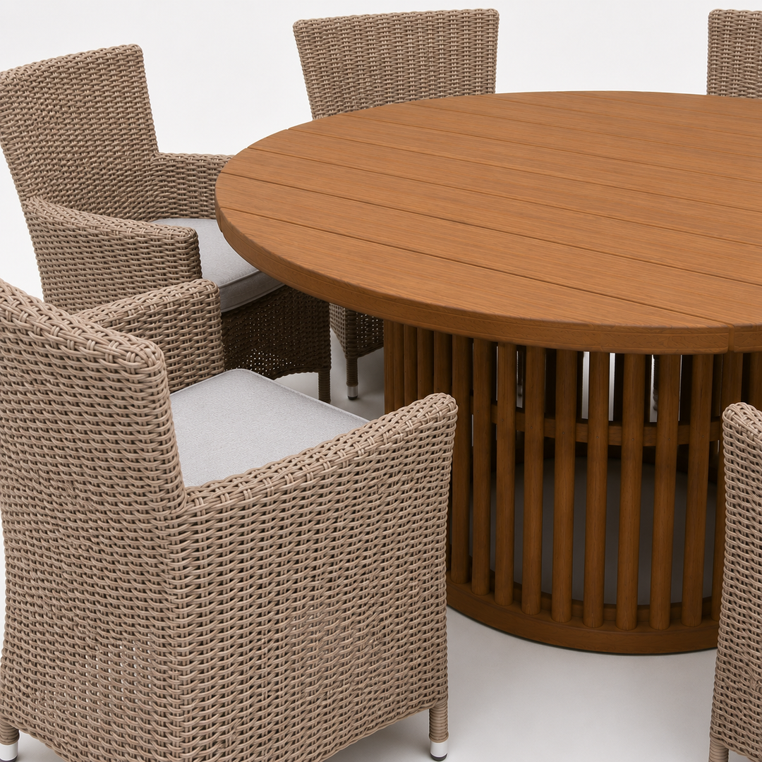 Cairns Amani 7pc Dining Setting - Driftwood