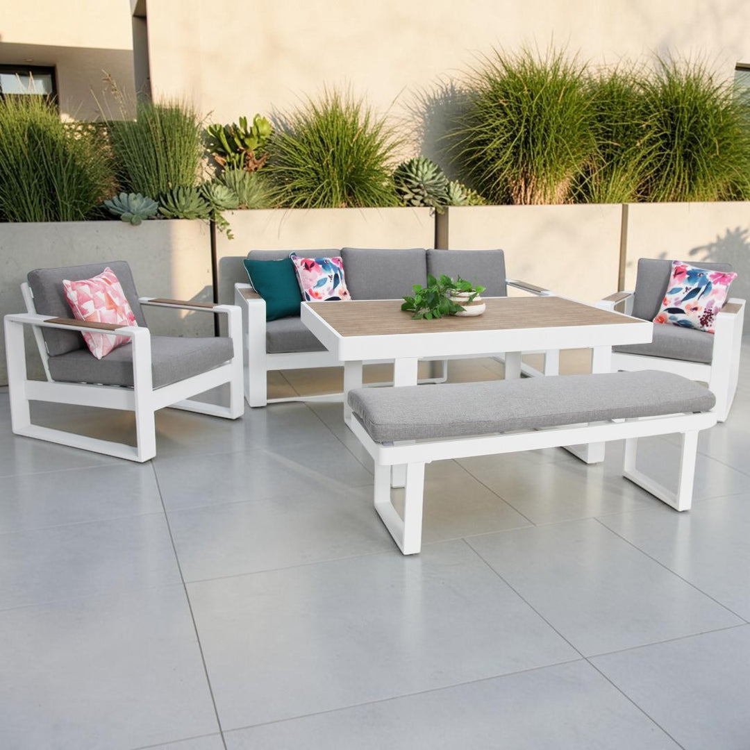Frampton 5pc Lounge Setting - White