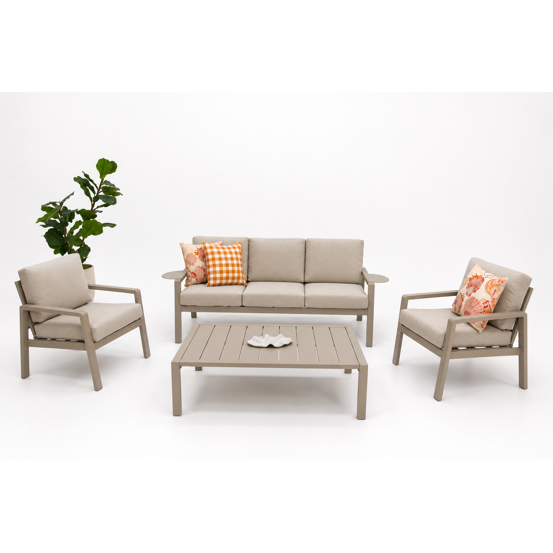 Arlo 4pc Lounge Setting - Cream