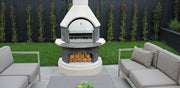 Buschbeck Rondo Fireplace and Pizza Oven - Grey