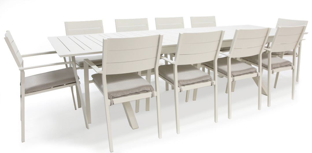 Tyler 11pc Extension Dining Setting - Cream