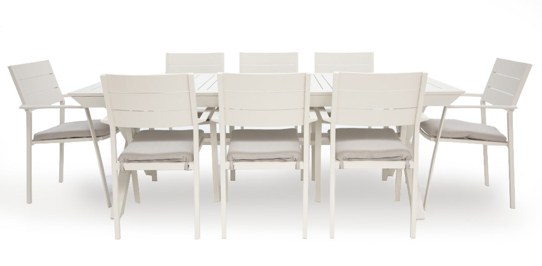 Tyler 11pc Extension Dining Setting - Cream
