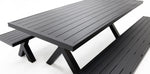 Load image into Gallery viewer, Ravenne 3pc Table and Bench Dining Setting - Black

