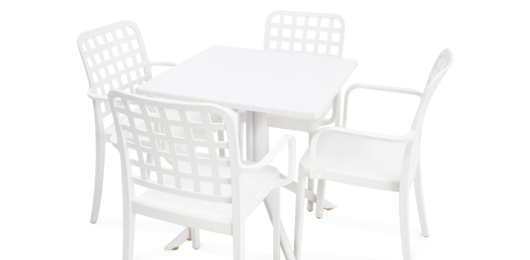 Frankie 5pc Armchair Dining Setting - White