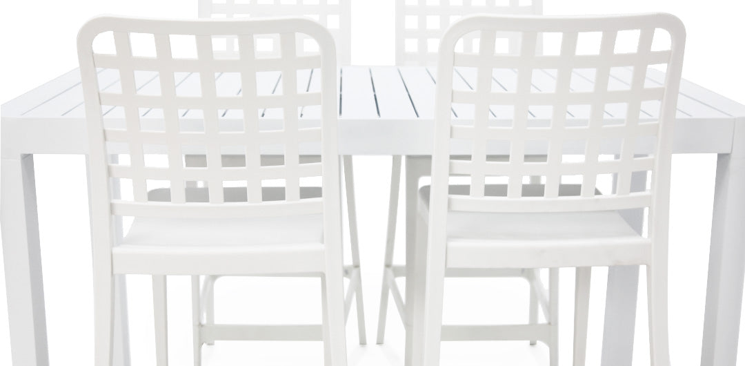 Frankie Armless Remix 5Pc Bar Setting - White