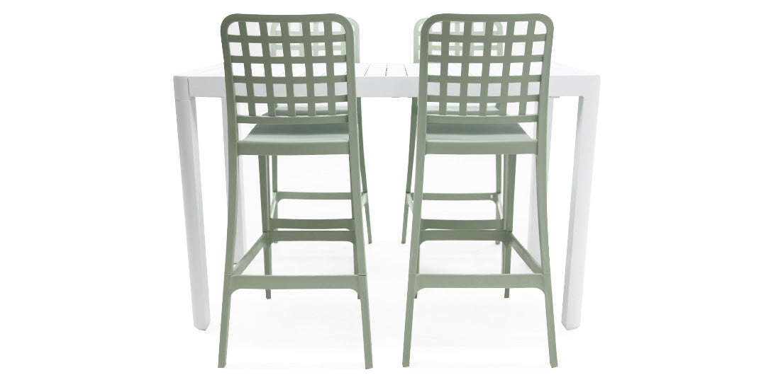 Frankie Armless Remix 5Pc Bar Setting - White/Green