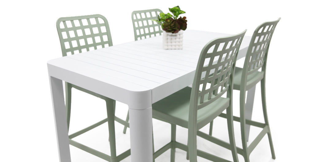 Frankie Armless Remix 5Pc Bar Setting - White/Green