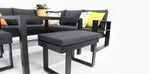 Load image into Gallery viewer, Quaynor Corner Lounge Setting with Footstools - Black

