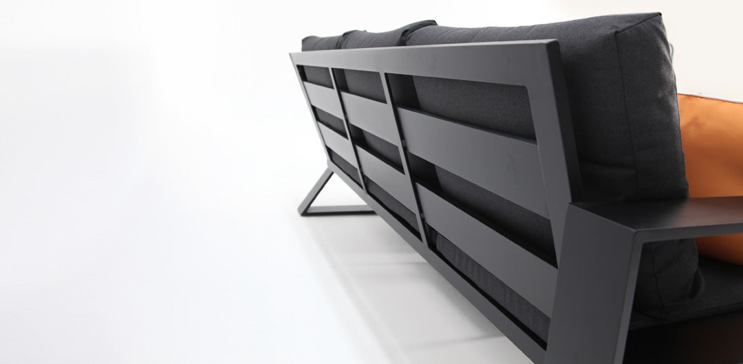 Quaynor Corner Lounge Setting with Footstools - Black