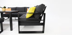 Load image into Gallery viewer, Quaynor Corner Lounge Setting with Footstools - Black
