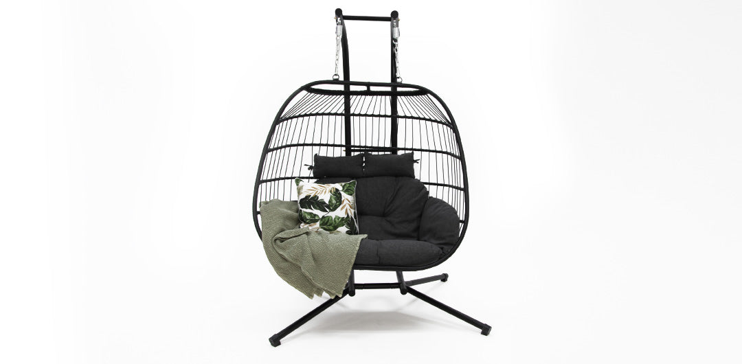 Snug Steel Hanging Chair - Black