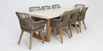 Load image into Gallery viewer, Veltis Albenga 9pc Travertine Dining Setting
