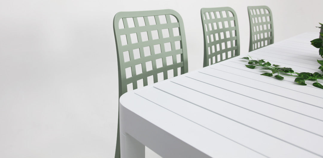 Frankie Remix 7pc Bar Set Armless - White Green