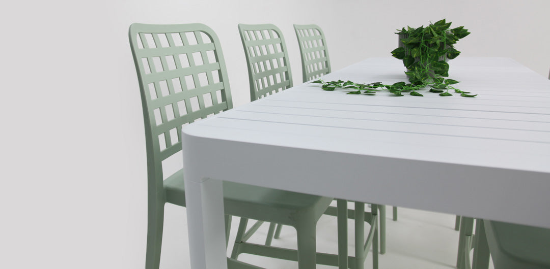 Frankie Remix 7pc Bar Set Armless - White Green