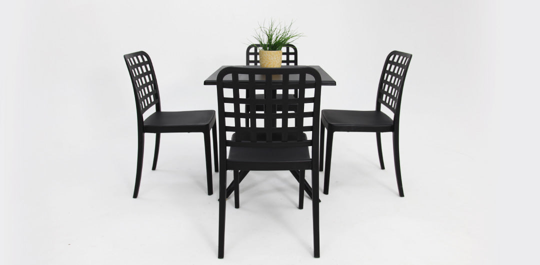 Frankie 5pc Dining Setting - Black
