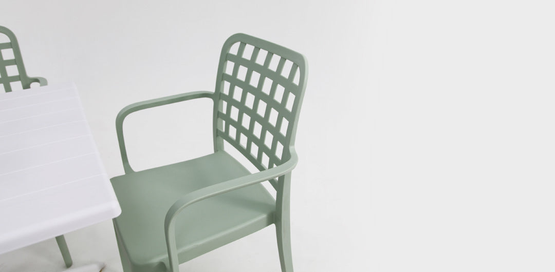 Frankie 5pc Armchair Dining Setting - Green/White