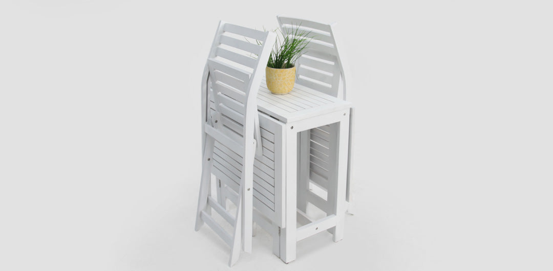 Tea 3pc Setting - White