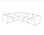 Load image into Gallery viewer, Odie Home Premium Large L-Shape Lounge Right Side Cover - Black
