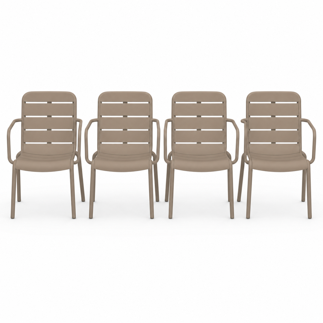 Mariss Dining Chair Set of 4 - Taupe