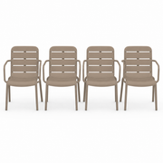 Mariss Dining Chair Set of 4 - Taupe