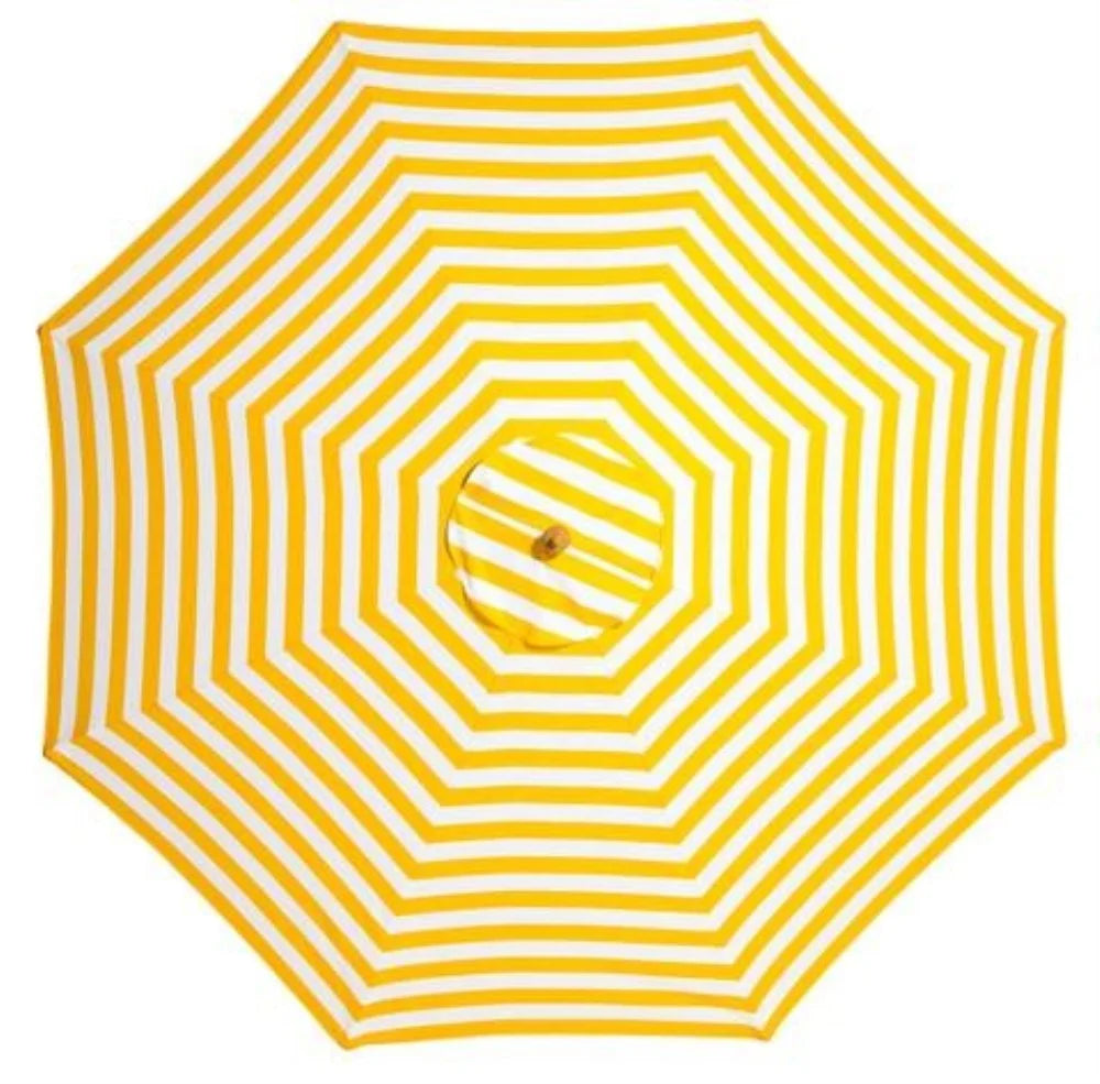 Replacement Canopy for 3m Bamboo Umbrella - Yellow and White Stripe