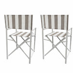 Load image into Gallery viewer, Maui Director's Chair Set of 2 - Taupe and White Stripe