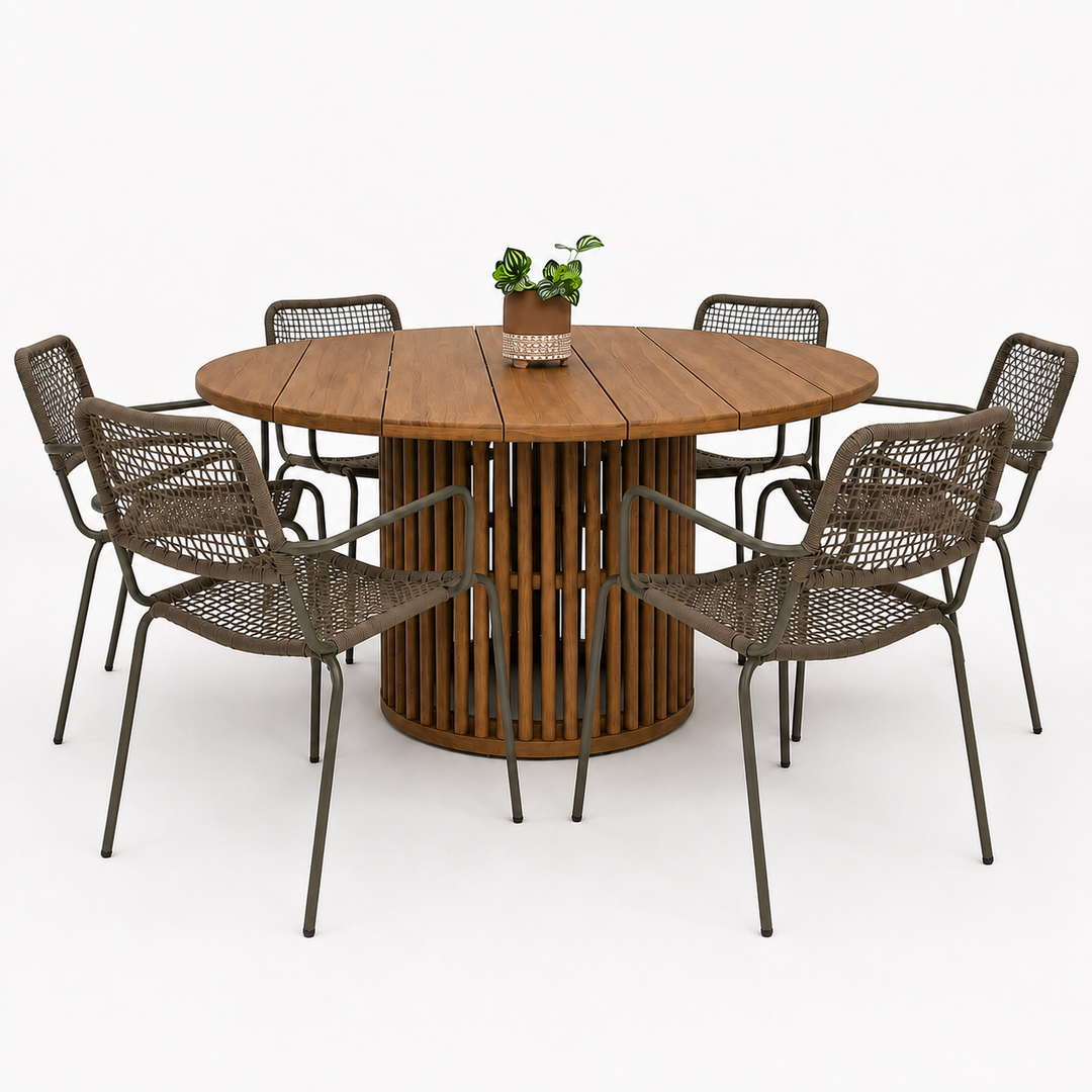 Cairns Bahamas 7pc Dining Setting - Olive