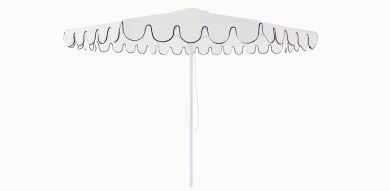 Billy Fresh 3m Palermo Aluminium Umbrella - White with Black Trim