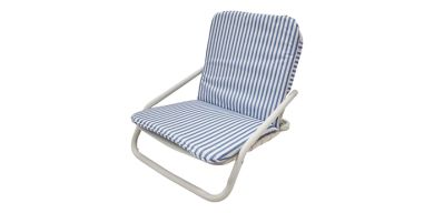 Marble Blue and White Stripe Beach Chair