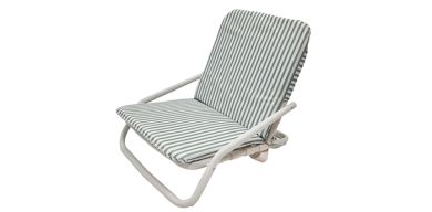 Sage Green and White Stripe Beach Chair