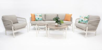 Tallulah 4pc Lounge Setting - Cream