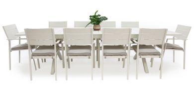 Tyler 11pc Extension Dining Setting - Cream