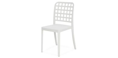 Frankie Resin Dining Chair Armless White