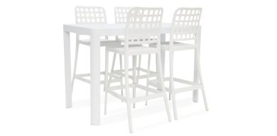 Frankie Armless Remix 5Pc Bar Setting - White