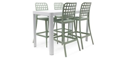 Frankie Armless Remix 5Pc Bar Setting - White/Green