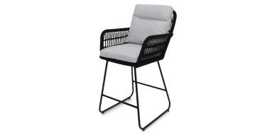 Eva Black Bar Chair