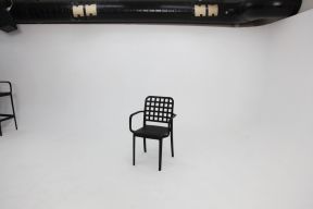 Frankie Resin Dining Armchair - Black