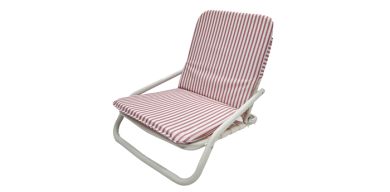 Dusty Pink and White Stripe Beach Chair