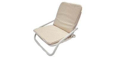 Banana Yellow and White Stripe Beach Chair